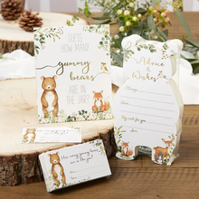 Load image into Gallery viewer, Woodland Baby Advice Card &amp; Baby Shower Game (Set of 50)
