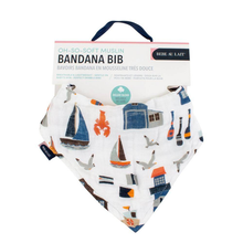 Load image into Gallery viewer, Nautical Oh So Soft Muslin Bandana Bib
