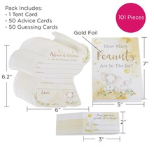 Load image into Gallery viewer, Elephant Baby Shower Advice Card &amp; Baby Shower Game (Set of 50)
