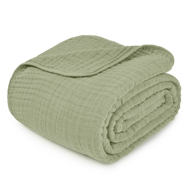 Adult Muslin Blanket by Comfy Cubs in Sage