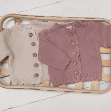 Load image into Gallery viewer, Sophia Cotton Knit Button Cardigan (Light Oat Sophia)
