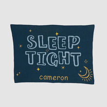 Load image into Gallery viewer, Baby Sleep Tight Personalized Blanket (Teal/Light Blue/Mango/Straw)
