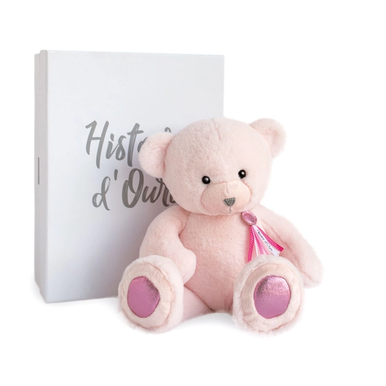 Charming Teddy Bear with Glitter Accents (Pink)