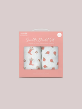 Load image into Gallery viewer, 2-Pack Square Swaddle Blanket Set - Bloomin&#39; Boot
