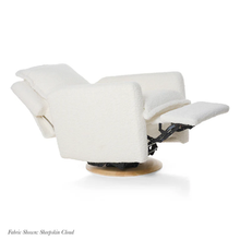 Load image into Gallery viewer, FLYNN – GLIDING SWIVEL NURSERY RECLINER - SHEEPSKIN CLOUD
