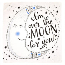 Load image into Gallery viewer, Lil Be Organic Baby Swaddle Blanket- I&#39;m Over  The Moon
