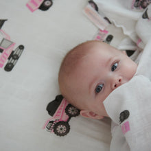 Load image into Gallery viewer, New Castle Pink Digger Swaddle
