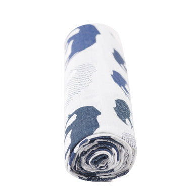 New Castle Blue Elephant Swaddle