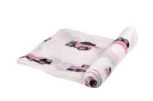 Load image into Gallery viewer, New Castle Pink Digger Swaddle
