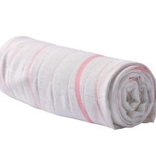 Load image into Gallery viewer, New Castle Pink Stripe Swaddle Blanket
