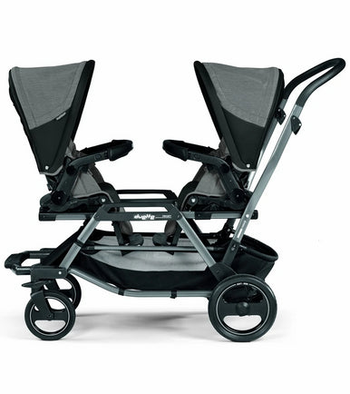 peg perego duette piroet stroller atmosphere PegPerego DUETTE PIROET ("Atmosphere-Light Grey & Dark Grey (Seats &  Chassis in one box)")