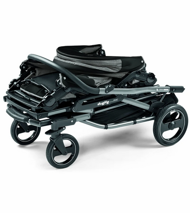 peg perego tandem double stroller PegPerego DUETTE PIROET ("Atmosphere-Light Grey & Dark Grey (Seats & C – SAM & SAB BABY STORE