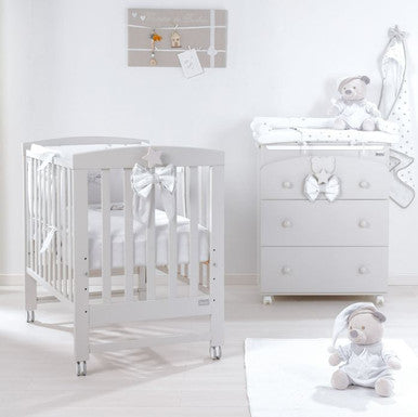 Picci Lella Light Cosleeping Bed/Cradle in Wood, 3 Heights - White