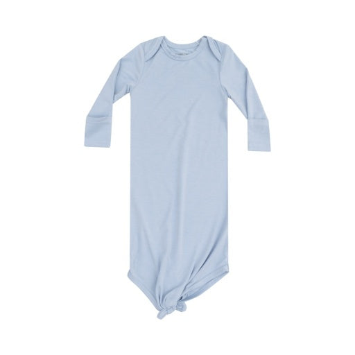 Solid Blue Fog Knotted Gown