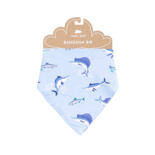 Deep Sea Fishing Blue Bandana Bib