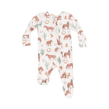 Load image into Gallery viewer, Western Horses Uni 2 Way Zipper Footie
