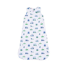 Load image into Gallery viewer, Vintage Golf Carts Blue Sleep Bag
