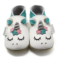 Load image into Gallery viewer, Baby leather slipper -unicorn
