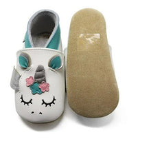 Load image into Gallery viewer, Baby leather slipper -unicorn
