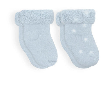 Solid / Stars infant socks blue